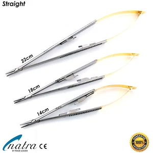 Soporte de aguja Castroviejo RECTO con bloqueo TC sutura quirúrgica NATRA 3 TAMAÑOS - Imagen 1 de 13