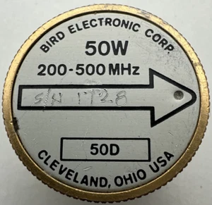 Bird 43 Thruline WattMeter Element 50W 50D 200-500MHz - Zdjęcie 1 z 3
