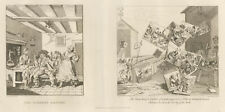 Thomas Cook after Hogarth - 1802 Engraving, The Battle of the Pictures