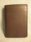 Non-Branded Mens Brown Leather Trifold Wallet w/ 6 Credit Card Slots