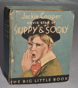 1933 Whitman Big Little Book - JACKIE COOPER MOVIE STAR OF SKIPPY & SOOKY - Foto 1 di 9