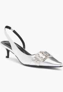 Neu.! WILD DIVA LOUNGE Aura Pfennigabsatz Slingback Schnalle Akzent Gr. 8M Pumped Toe - Bild 1 von 6