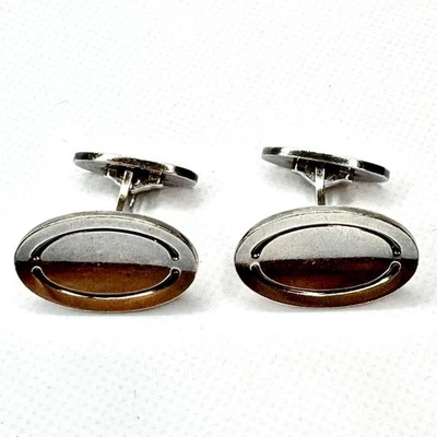 Gemelli ovali GEORG JENSEN in argento sterling 925 Danimarca design elegante - Immagine 1 di 4