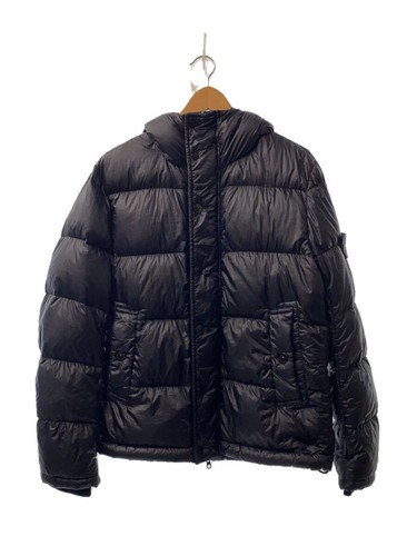 Piumino STONE ISLAND M nylon nero tinta unita cappotto leggero #EG ADA