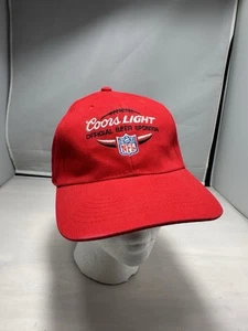 Gorra de pelota roja patrocinadora oficial de cerveza Coors Light NFL/gorra ajustable - Imagen 1 de 3