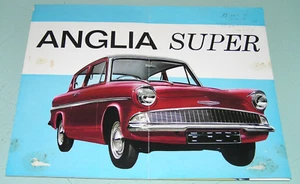 1962-1963 FORD ANGLIA SUPER Original Market Sales Brochure Folder Printed In UK - Picture 1 of 4