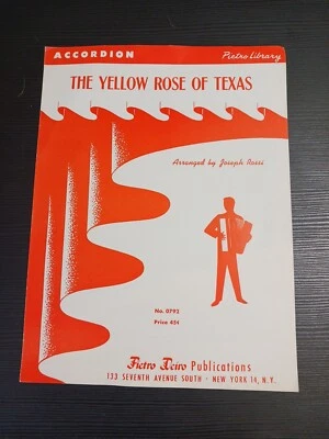 Partituras para acordeão A ROSA AMARELA DO TEXAS Joseph Rossi datadas de 1955 - Imagem 1 de 4