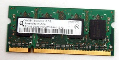 Memoria RAM para computadora portátil Single Stick 512 mb DDR2 PC4200 435770-001 PC2-4200S-444-12 OEM Foto 1 de 2