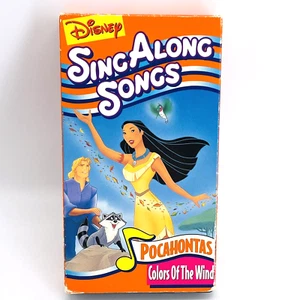 VTG 1995 VHS DISNEY SING ALONG SONGS FROM MOVIES-POCAHONTAS-CINDERELLA-PINOCCHIO - Picture 1 of 5