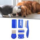 6Pcs Pet Flea Comb Massage Kitten Grooming Cats Dogs Tear Stain Remover Comb