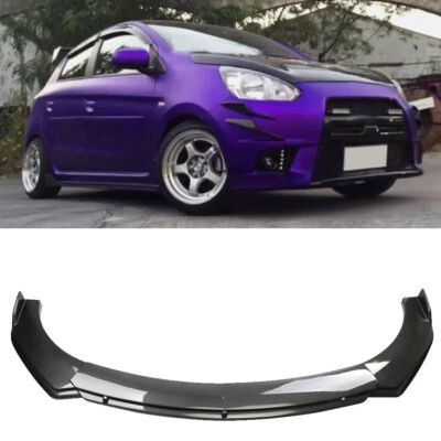 For Mitsubishi Mirage Carbon Style Front Bumper Chin Lip Spoiler Splitter Car - Image 1 of 4