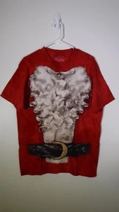 The Mountain Santa Claus Beard Suit Christmas T-Shirt Red tye dye sz M holiday - Picture 1 of 8