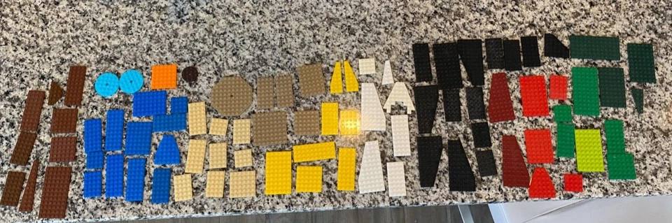 LEGO Baseplates 1 Pound Parts Bulk Lot Bricks Pieces Plates Random Colors Mix - Image 1 of 1