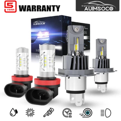 For Toyota Highlander Sport Utility 3.5L 2008-2010 LED Headlight Fog Light Bulbs - Image 1 of 4