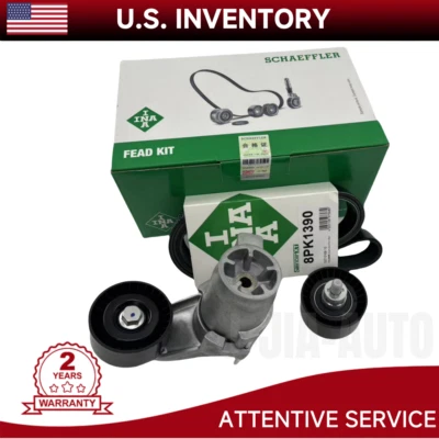 OEM INA Drive Belt Tensioner Pulley Kit For BMW 335i 2012-2015 11287589361 - Image 1 of 4