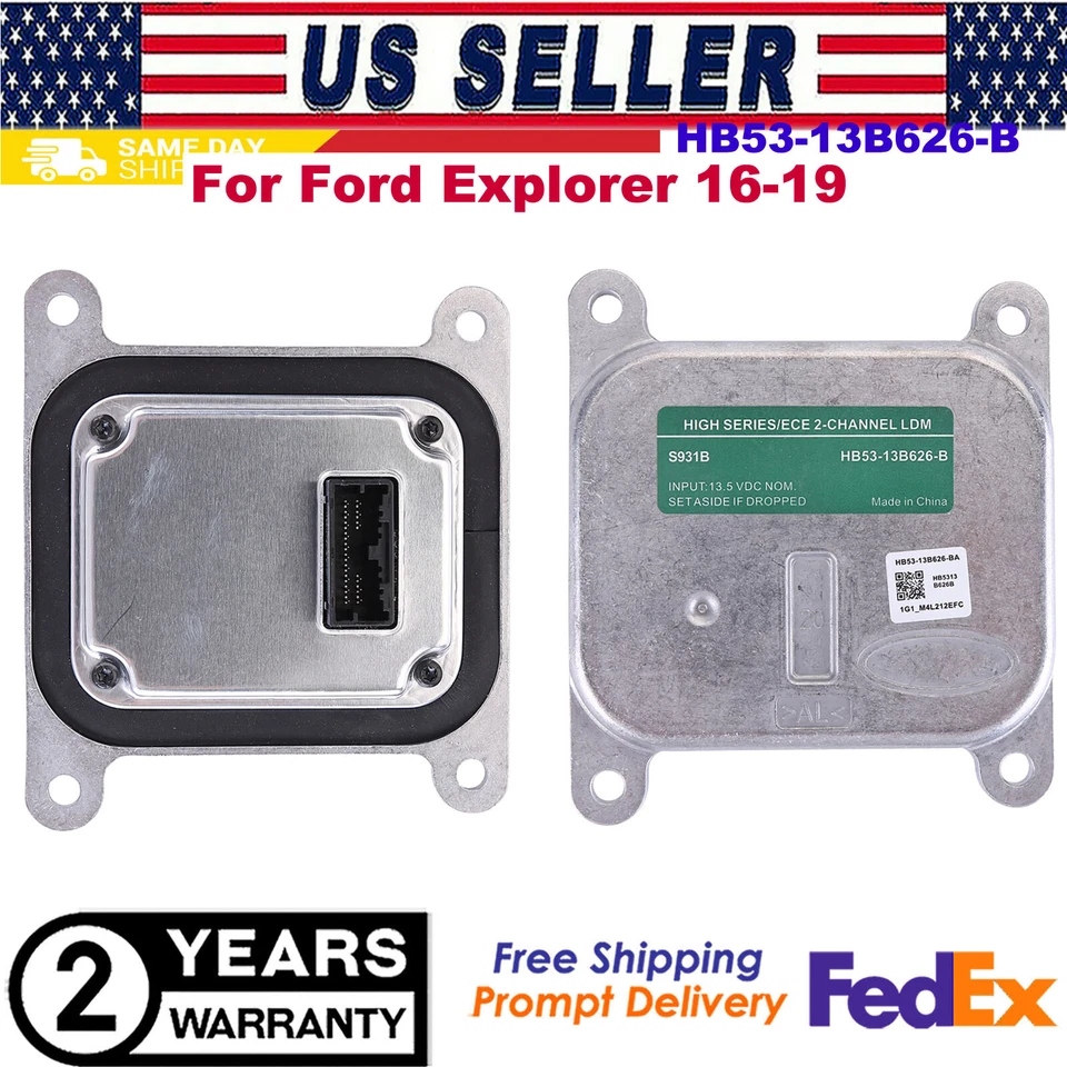 LED Headlight Ballast Control Module Unit HB53-13B626-B For Ford Explorer 16-19 - Image 1 of 4