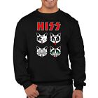 Hiss Cats Funny Kiss Parody Kittens Music Adults And Kids Sweatshirt