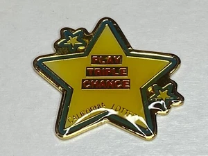 Vintage California Lottery State Lotto Jacket Lapel Pin Tack Play Triple Chance - Picture 1 of 2