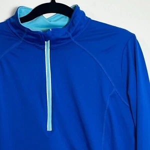 Xersion Blue Semi Fit Lightweight Jacket Size XL 3/4 Zip Pullover w/Thumb Holes - Picture 1 of 7