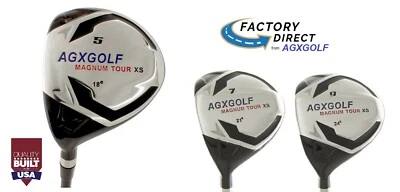 AGXGOF Left Hand Ladies XS #5, 7 & 9 Fairway Utility Woods wGraphite Shafts +HCs - Image 1 of 4