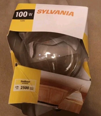 Sylvania 100W G40 Clear Tested And Perfect Large Globe 5" Diameter - Image 1 of 3