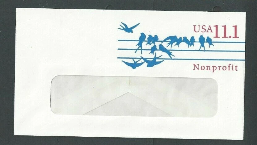 U 620W 11.1c Red & Blue Non-Profit Size 12 Mint Entire - Image 1 of 1