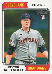 2023 Topps Heritage High Numbers 501-700 CLEVELAND GUARDIANS Team Set - Picture 1 of 1