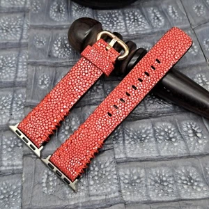 Correa de reloj de cuero Stingray pulido para Apple Watch tamaño 38/40/41 mm - Imagen 1 de 12