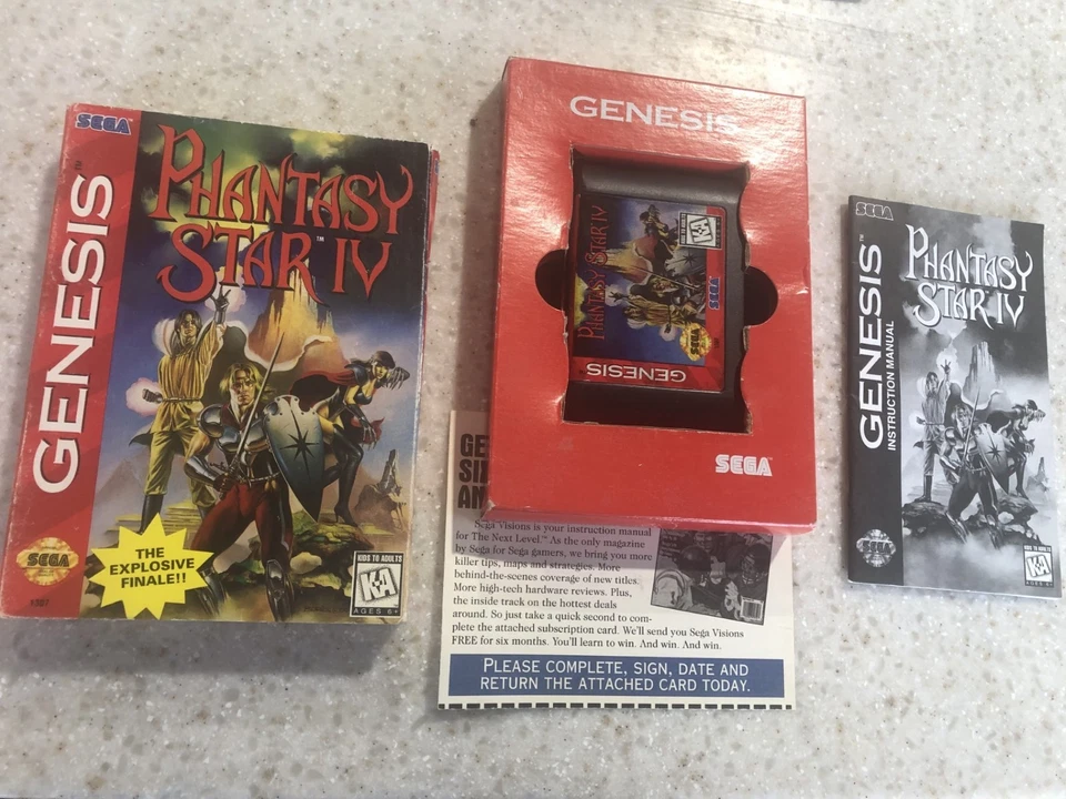 PHANTASY STAR IV SEGA GENESIS JUEGO CARTUCHO JUEGO, MANUAL Y ESTUCHE NES HQ Foto 1 de 1