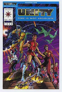 UNITY 0 SIGNED BY JIM SHOOTER WITH COA NM 9.4 - Imagen 1 de 3