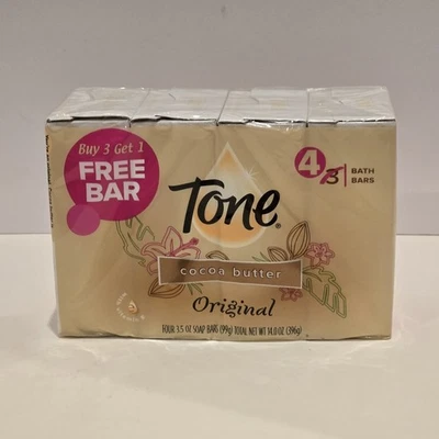 Tone Bar Soap Cocoa Butter Original 4 Bars Sealed  - Image 1 of 4