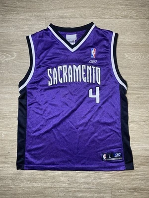 Camiseta vintage Reebok Sacramento Kings Chris Webber #4 NBA niños talla grande 14-16 Foto 1 de 4