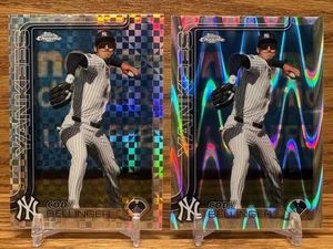 CODY BELLINGER X-Fractor + RayWave Refractor LOT | 2025 Topps Chrome YANKEES #83 - Picture 1 of 2