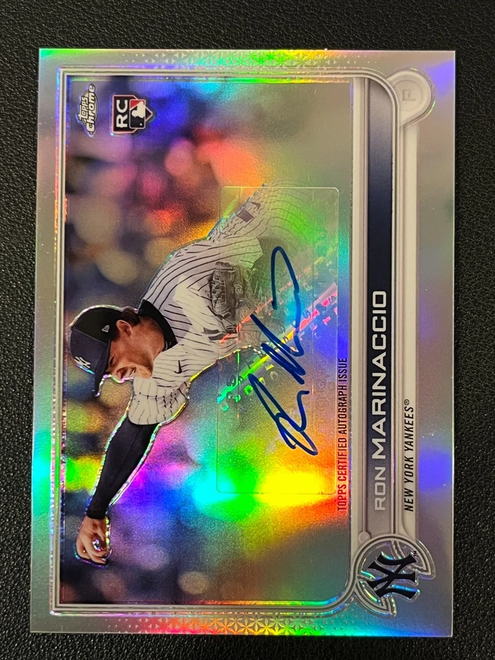 Ron Marinaccio 2022 Topps Chrome Rookie Update Auto Refractor Yankees - Image 1 of 2