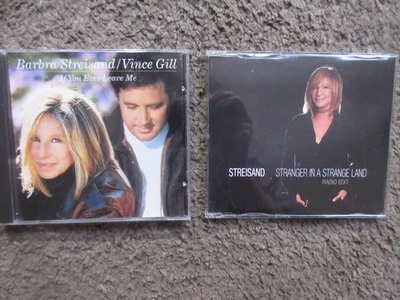 BARBRA STREISAND LOT OF 2 PROMO CD SINGLES ONE W/BARRY GIBB OTHER VINCE GILL NM- Foto 1 de 4