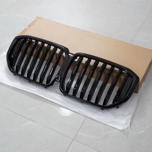 For 2023+ BMW X5 G05 Front Bumper Kidney Grille Grill Single Slat Glossy Black - Picture 1 of 16