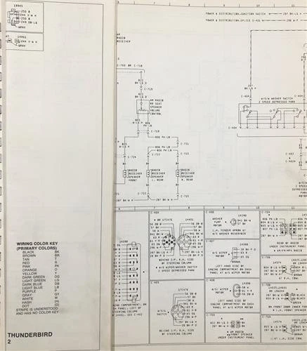 1978 Ford Thunderbird diagrama de fiação elétrica dobrável 78 T Bird fabricante de equipamento original de fábrica - Imagem 1 de 3