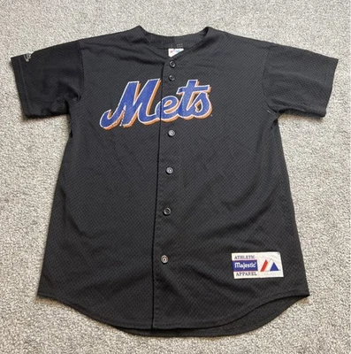 Vintage New York Mets Jersey Shirt Mens XL Black MLB Baseball Mike Piazza 90s - Image 1 of 4