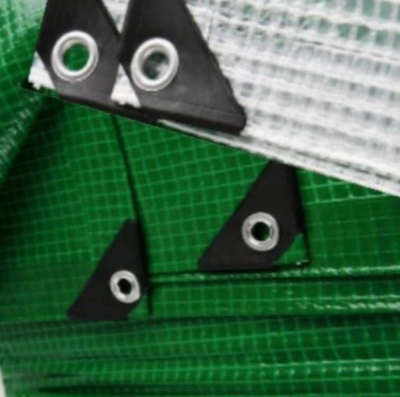 EQUIP247UK Waterproof Tarpaulin Medium Heavy Weight 170gsm Ground Sheet Green Clear Tarp