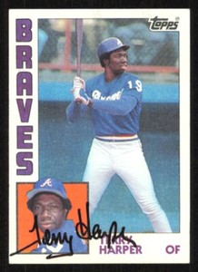 1984 Topps TERRY HARPER Autograph Baseball card ATLANTA BRAVES #624 auto