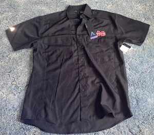 NWT Mens Mississippi State Bulldogs Button Up Shirt. By Antigua. Sz Small/black - Picture 1 of 2
