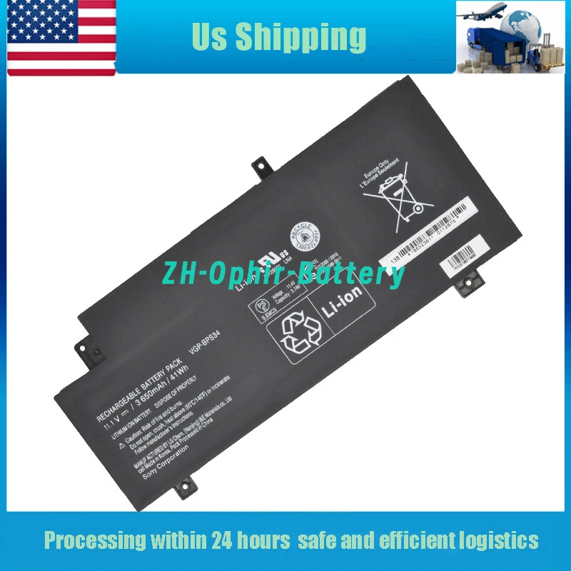 Genuine BPS34 VGP-BPS34 VGP-BPL34 battery for Sony VAIO Fit 14 SVF14A 15 SVF15A  - Image 1 of 4