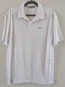 Black Clover Mens XL Short Sleeve Golf Polo Shirt White Live Lucky Cotton Travis - Picture 1 of 13