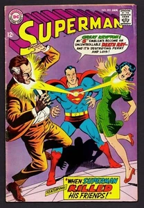⭐️ SUPERMAN - Superman KILLED His Friends & Plays the Devil 203 Silver Age 1968 - Picture 1 of 6