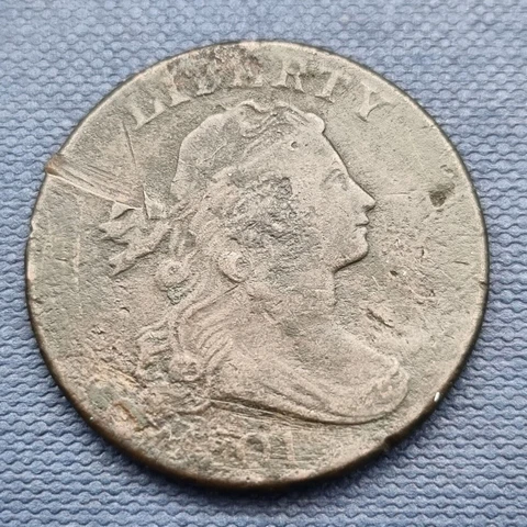 1801 Draped Bust Large Cent 1c Better Grade VF - XF Details #50767 Cover
