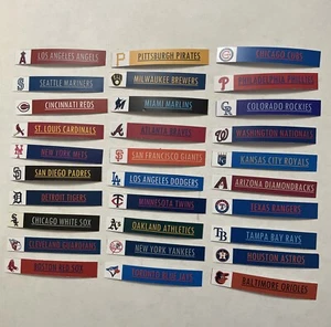 MLB Team Color Labels for BCW Card Dividers - Labels ONLY - Picture 1 of 2