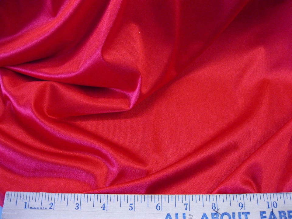 Fabric Nylon 40 Denier Tricot Stretch Red 108 inch wide TR06 - Image 1 of 1