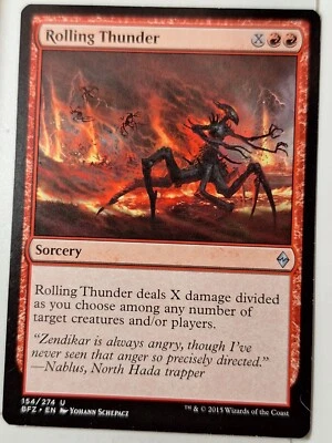 Rolling Thunder - Battle for Zendikar - Magic the Gathering MTG Nice! - Image 1 of 2