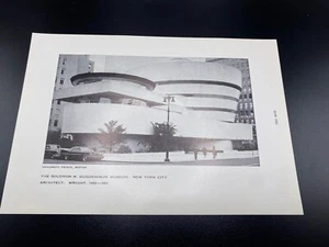 Frank Lloyd Wright: Guggenheim Museum Vintage Architecture 5.5x8 Print GM392 - Picture 1 of 3