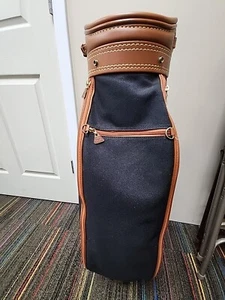 Vintage Daiwa Coach Collection Brown/Navy Blue Golf Bag/6 Divider - Picture 1 of 4